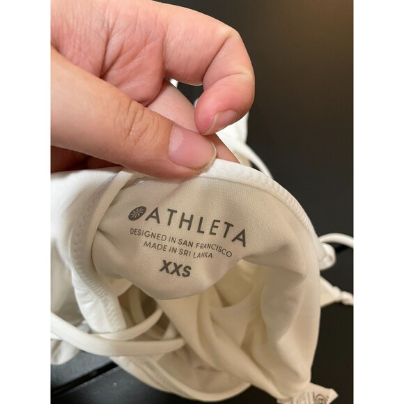 ATHLETA WOMEN WHITE CORTES STRAPPY ONE PIECE SWIMSUIT SIZE XXS - Picture 6 of 8